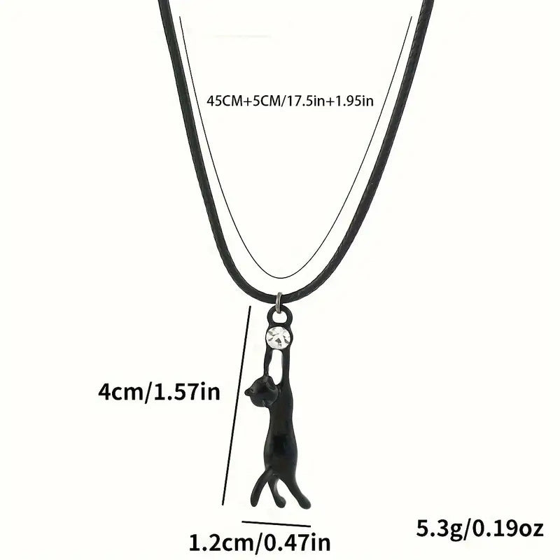 Inspiración Vintage Katzenanhänger-Collar de Alta Joyería