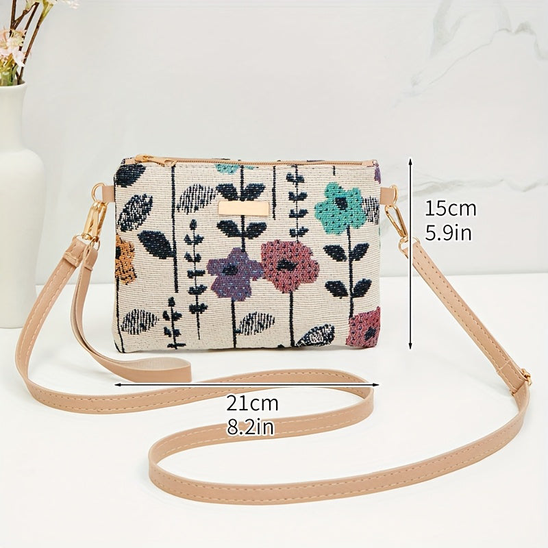 Inspiración Vintage-Bolso de Lujo con Motivo Botánico