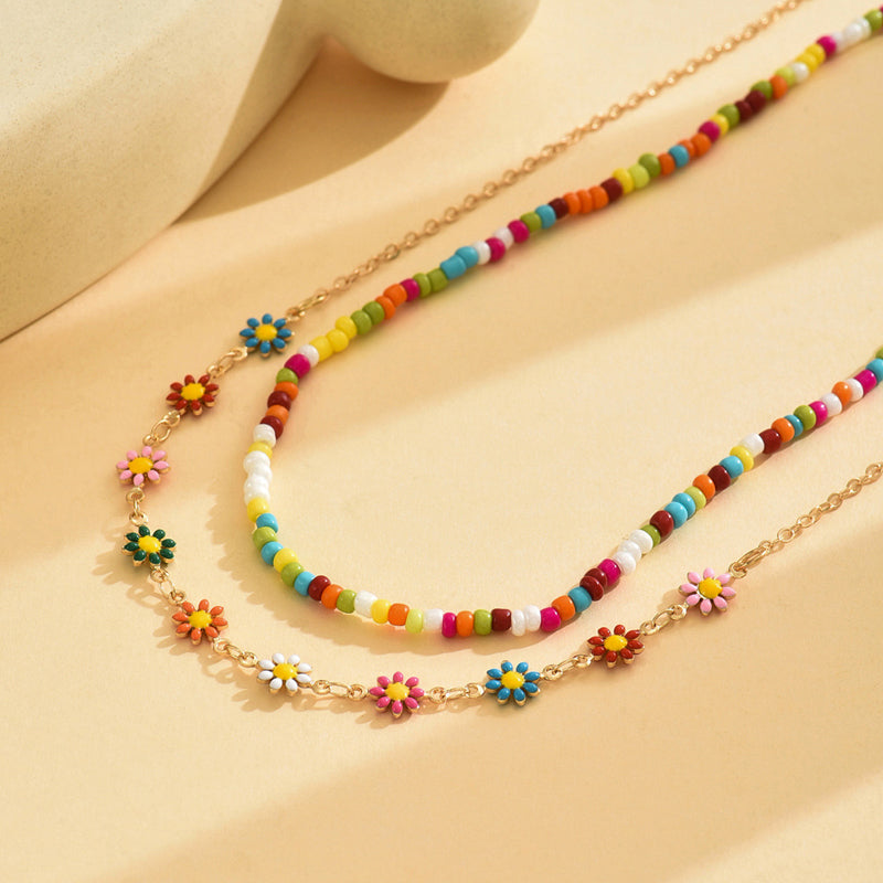 Boho-Chic Collar de Alta Joyería con Bunten Perlen