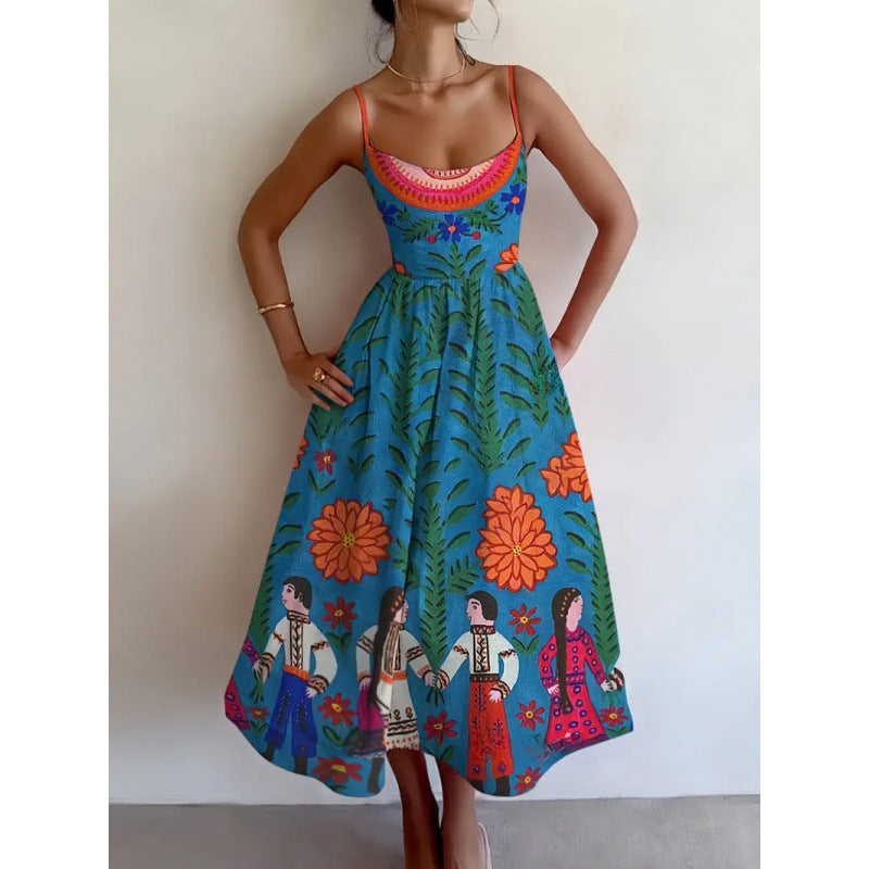 Velorina | Folk Jardín Botánico Vestido Midi