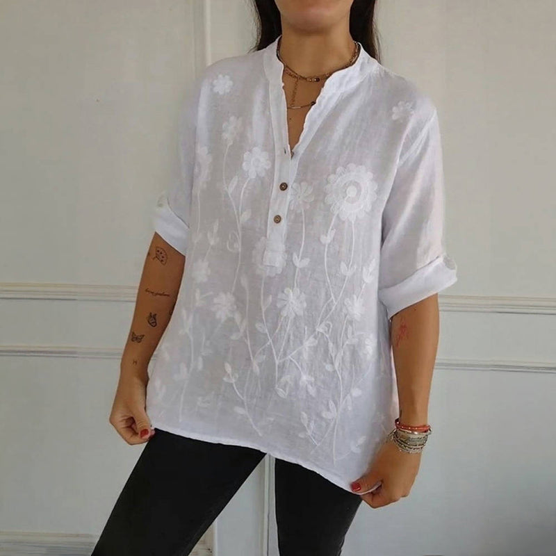 Willy | Casual Refinado Floral Print Blusa