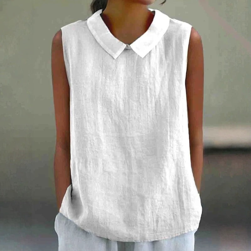 Casual Refinado Einfarbiges Top de Alta Costura