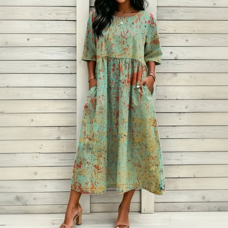 Casual Refinado Inspiración Vintage-Vestido Haute Couture