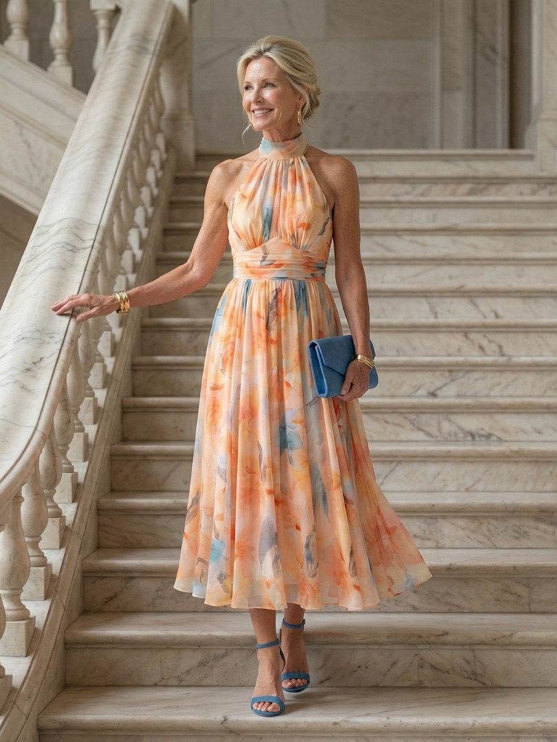 Elin | Soft Halter Vestido Midi