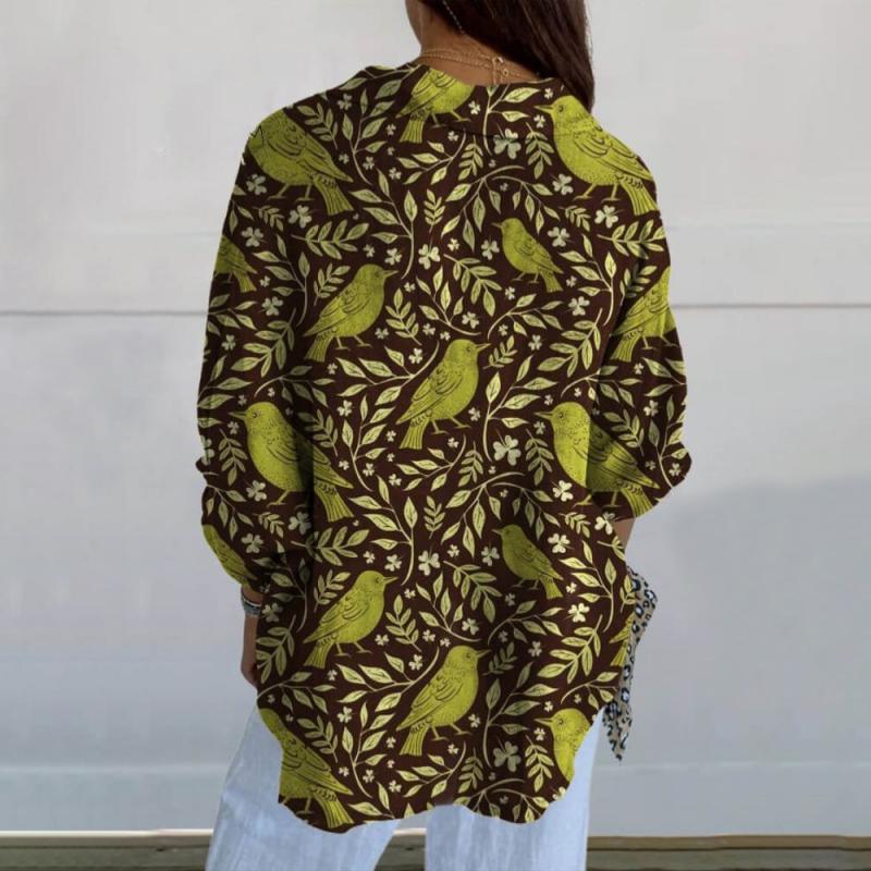 Donna | Leaf Print Blusa
