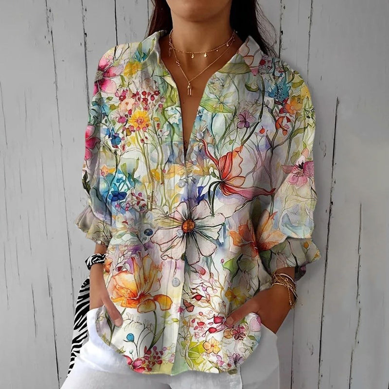 Victoria | Floral Art Print Blusa