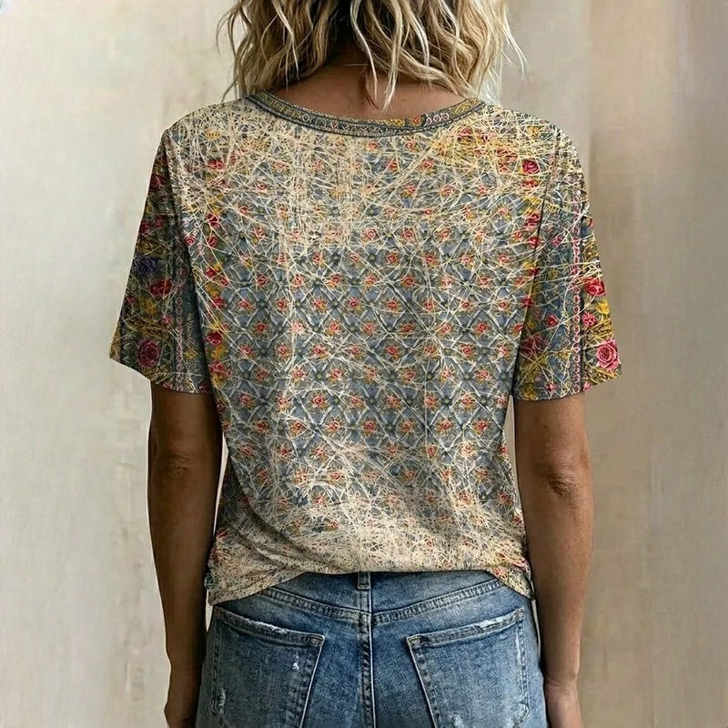Inspiración Vintage-Camiseta Premium Cotton con Motivo Botánico