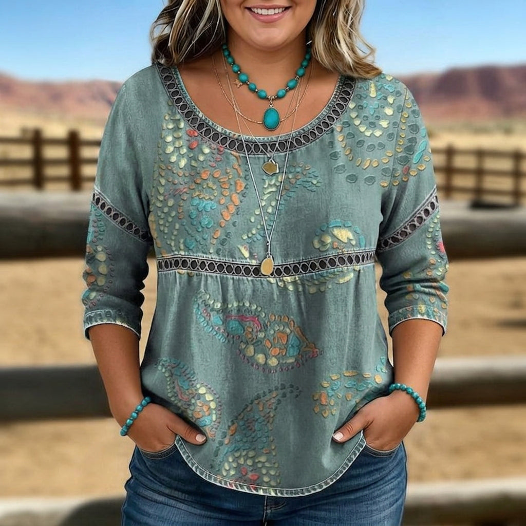 Charlotte | Casual Refinado Inspiración Vintage Blusa