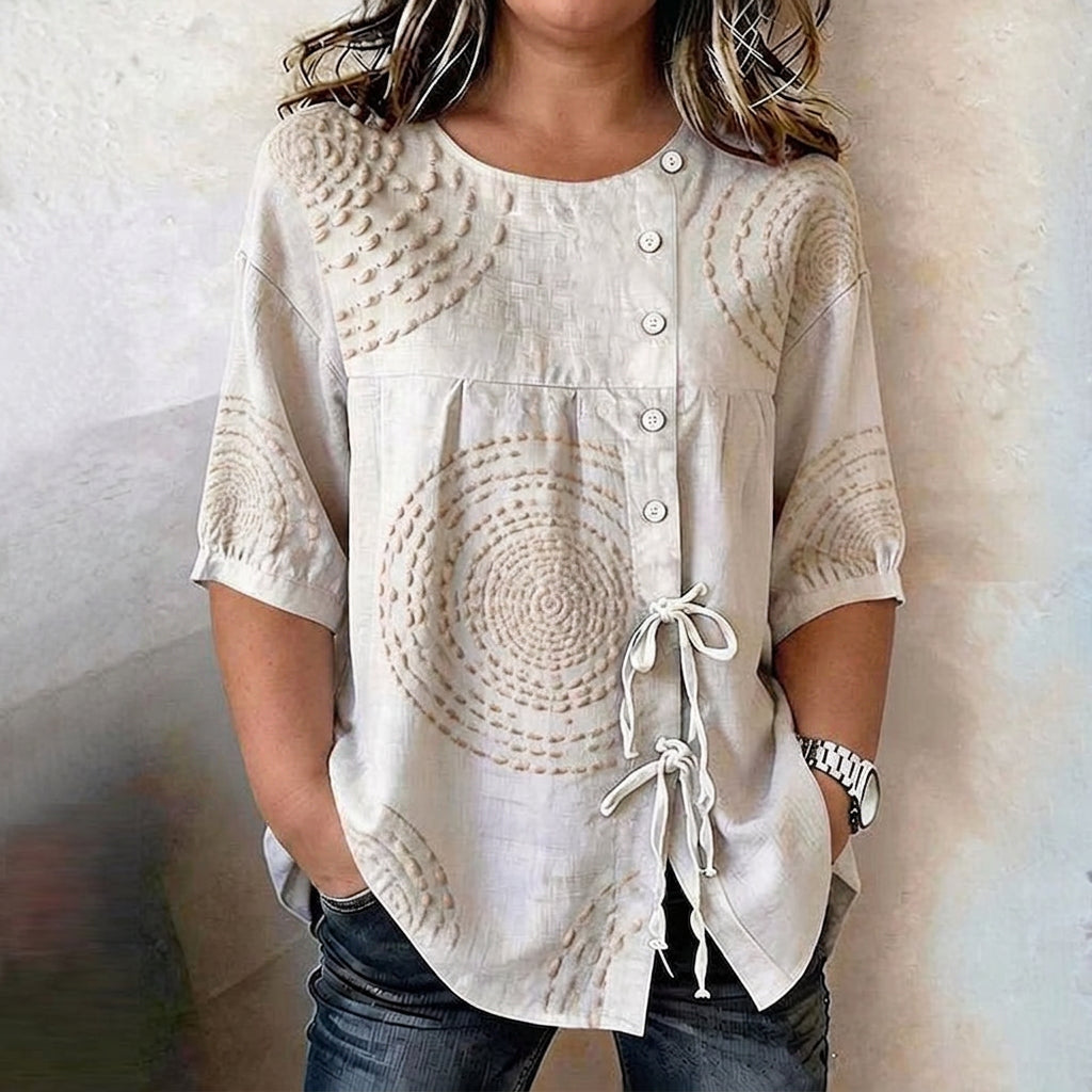 Isabella | Inspiración Vintage Casual Refinado Blusa