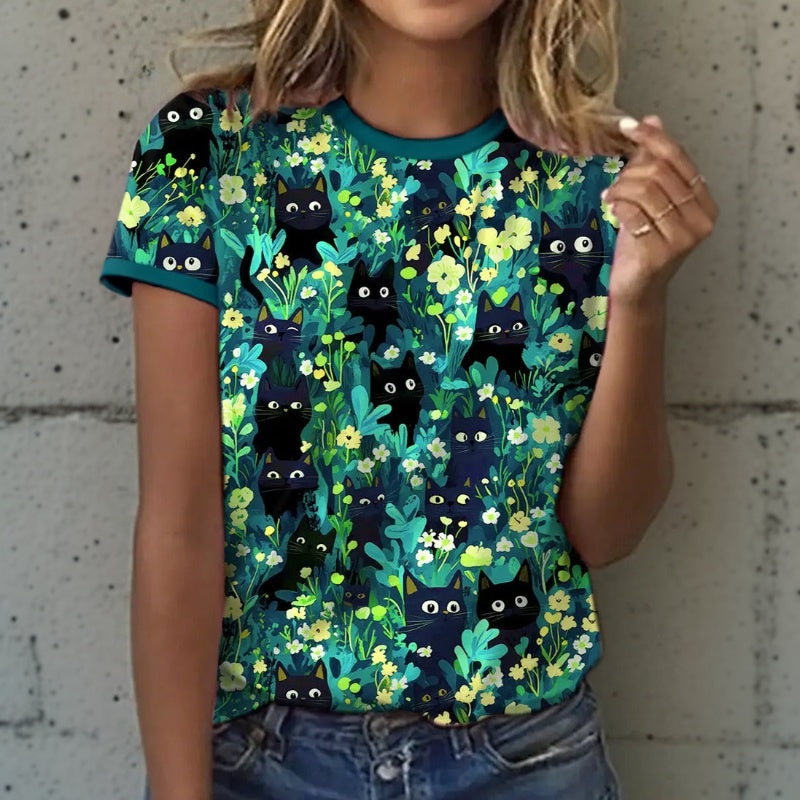 Inspiración Vintage-Camiseta Premium Cotton con Motivo Botánico
