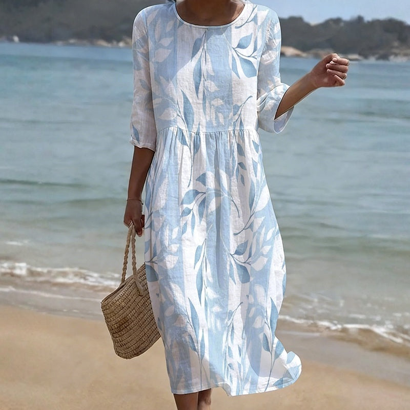 Casual Refinado Vestido Haute Couture con Blättermuster