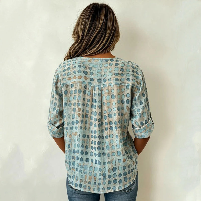 Inspiración Vintage Lässige Blusa de Seda