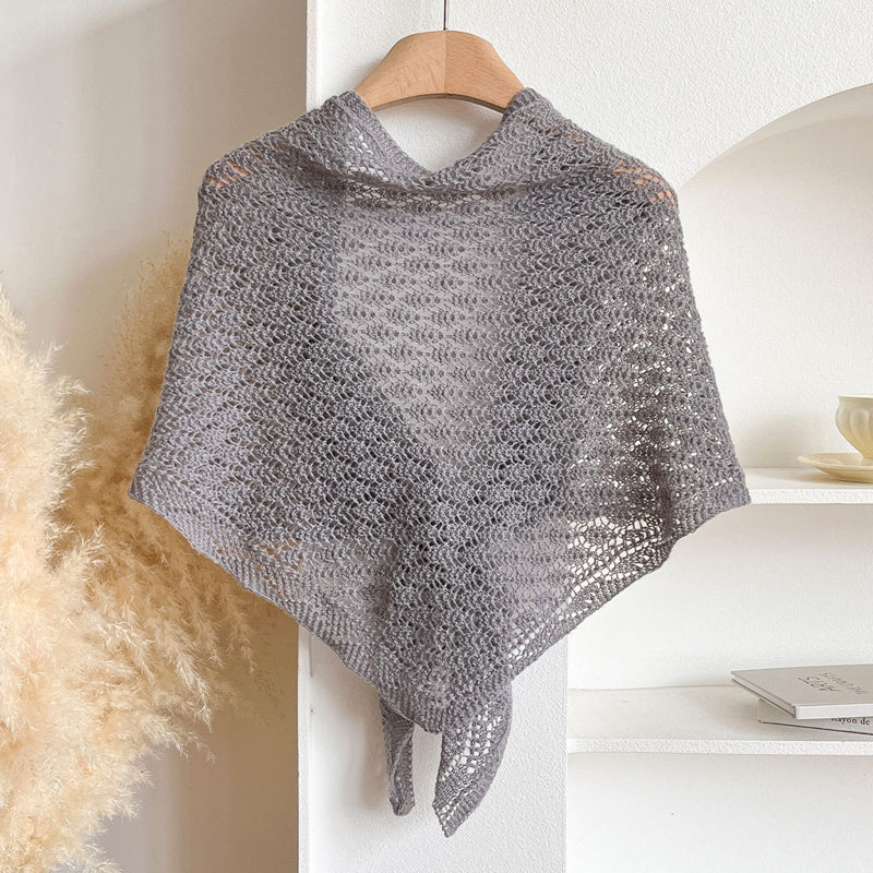 Einfarbiger Durchbrochener Foulard de Cachemira