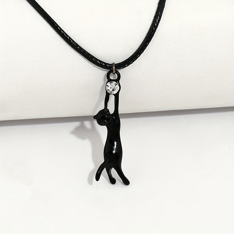 Inspiración Vintage Katzenanhänger-Collar de Alta Joyería
