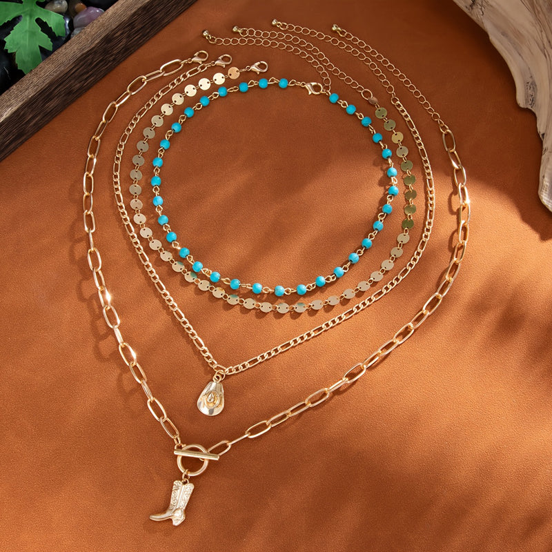 Inspiración Vintage Boho-Chic con Colgante Esculpido Collar de Alta Joyería