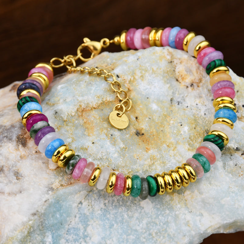 Boho-Brazalete de Perlas Orgánicas