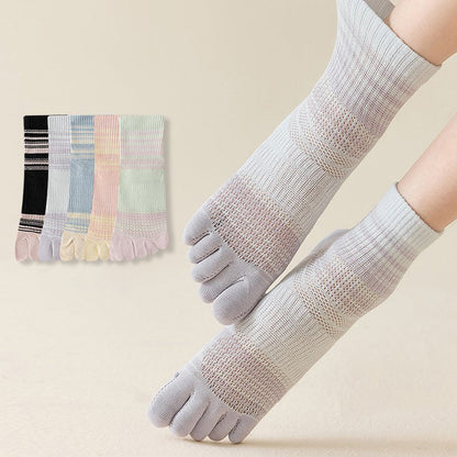 Gestreifte Und Bunte Fünf-Zehen-Calcetines de Hilo