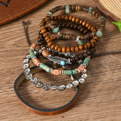 Boho-Brazalete de Perlas Orgánicas