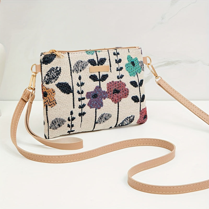 Inspiración Vintage-Bolso de Lujo con Motivo Botánico