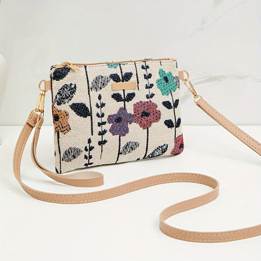 Inspiración Vintage-Bolso de Lujo con Motivo Botánico