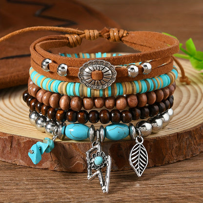 Boho-Brazalete de Perlas Orgánicas