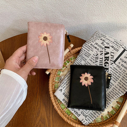 Inspiración Vintage Cartera de Piel Premium con Motivo Botánico