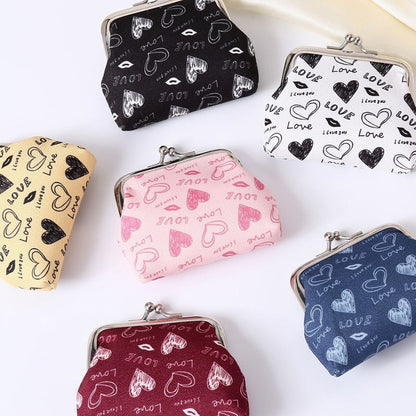 Silueta Corazón con Estampado de Autor Cartera de Piel Premium