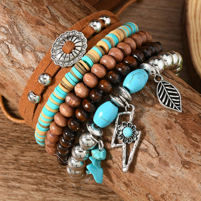 Boho-Brazalete de Perlas Orgánicas
