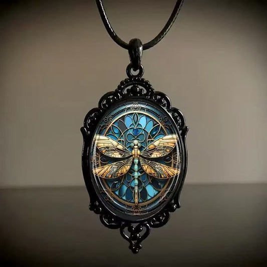 Inspiración Inspiración Vintage Libellen-con Colgante Esculpido-Collar de Alta Joyería