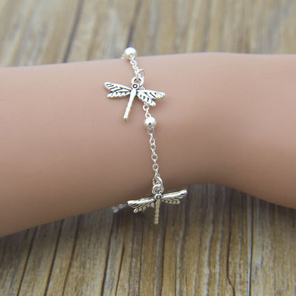 Inspiración Vintage-Brazalete de Diseño con Grabado Libélula Imperial