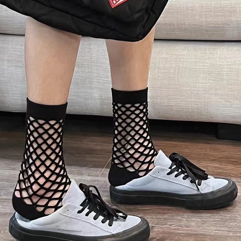 Einfarbige Durchbrochene Calcetines de Hilo