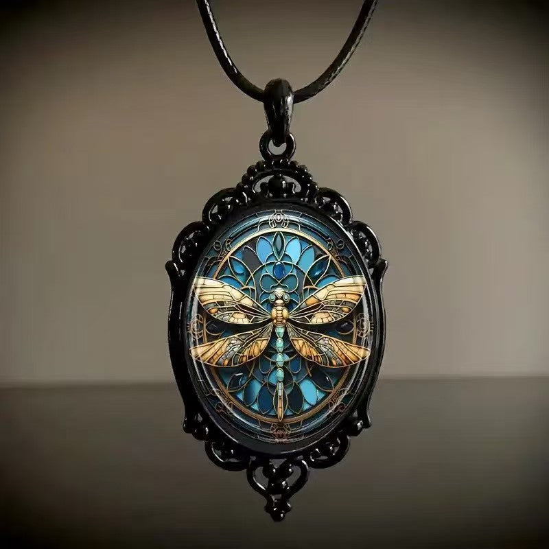 Inspiración Vintage Libellen-con Colgante Esculpido-Collar de Alta Joyería