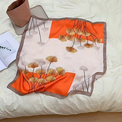 Casual Refinado Ginkgoblatt-Foulard de Cachemira