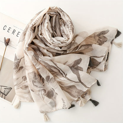 Inspiración Vintage-Foulard de Cachemira con Motivo Botánico