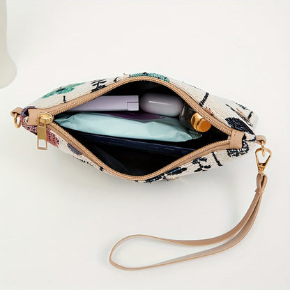 Inspiración Vintage-Bolso de Lujo con Motivo Botánico