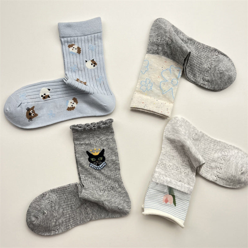 Inspiración Vintage-Freizeitsocken