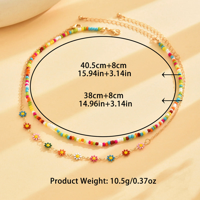 Boho-Chic Collar de Alta Joyería con Bunten Perlen