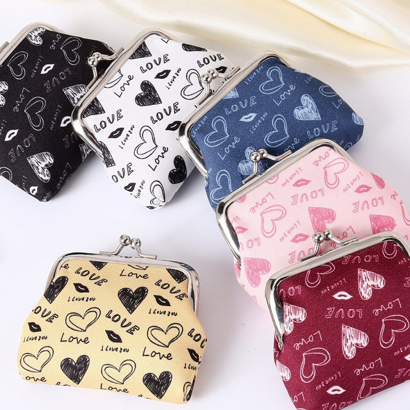 Silueta Corazón con Estampado de Autor Cartera de Piel Premium
