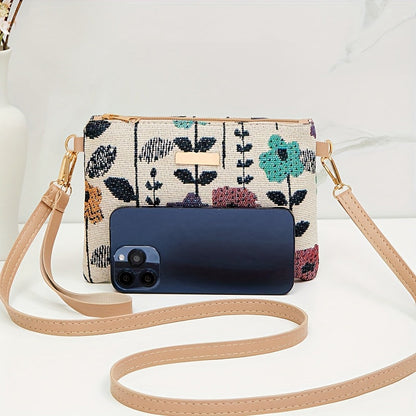 Inspiración Vintage-Bolso de Lujo con Motivo Botánico