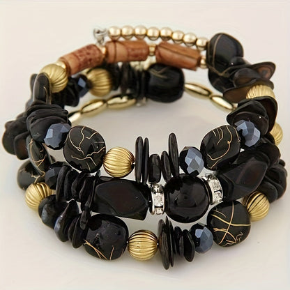 Boho-Brazalete de Perlas Orgánicas