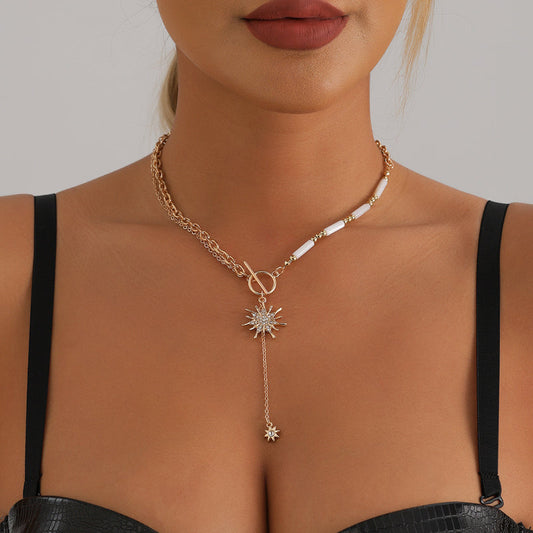 Inspiración Inspiración Vintage Boho-Chic con Colgante Esculpido Collar de Alta Joyería