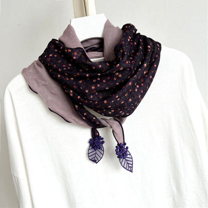 Inspiración Vintage-Foulard de Cachemira con Motivo Botánico