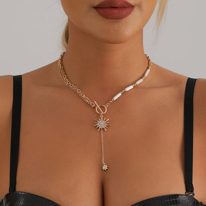 Inspiración Vintage Boho-Chic con Colgante Esculpido Collar de Alta Joyería