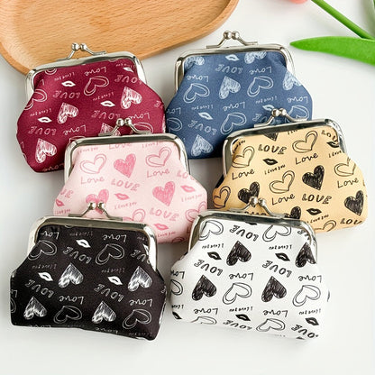 Silueta Corazón con Estampado de Autor Cartera de Piel Premium
