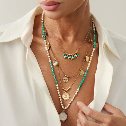 Inspiración Vintage Boho-Chic con Colgante Esculpido Collar de Alta Joyería