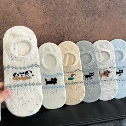 Calcetines de Hilo con Cartoon-Tiermotiven
