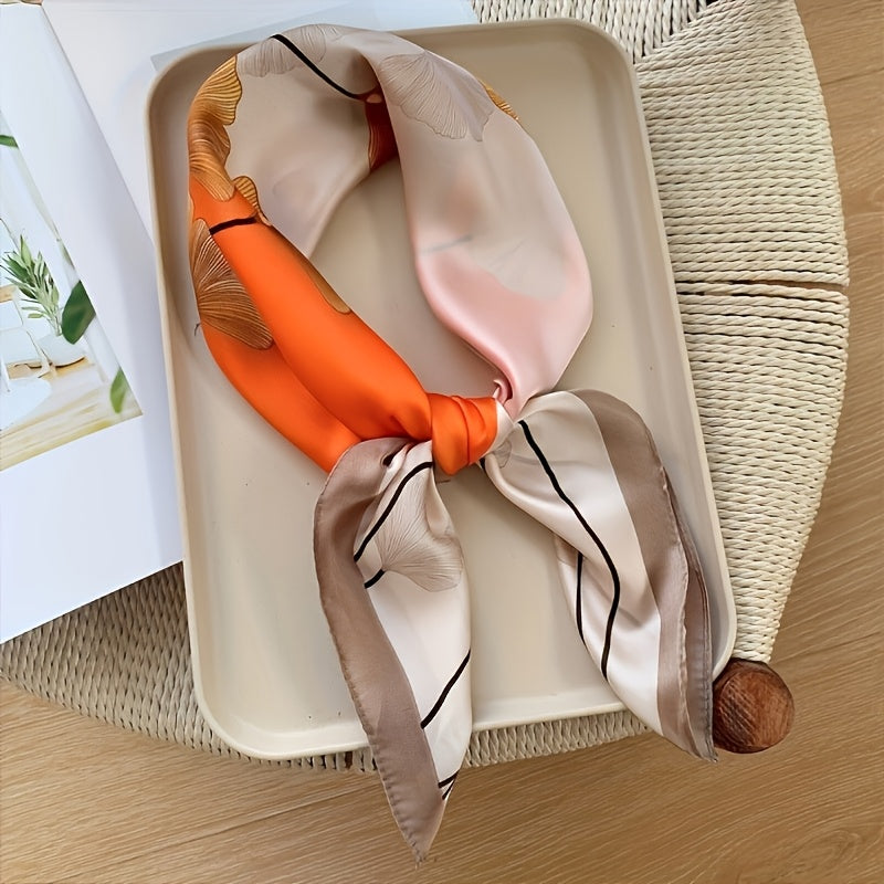Casual Refinado Ginkgoblatt-Foulard de Cachemira