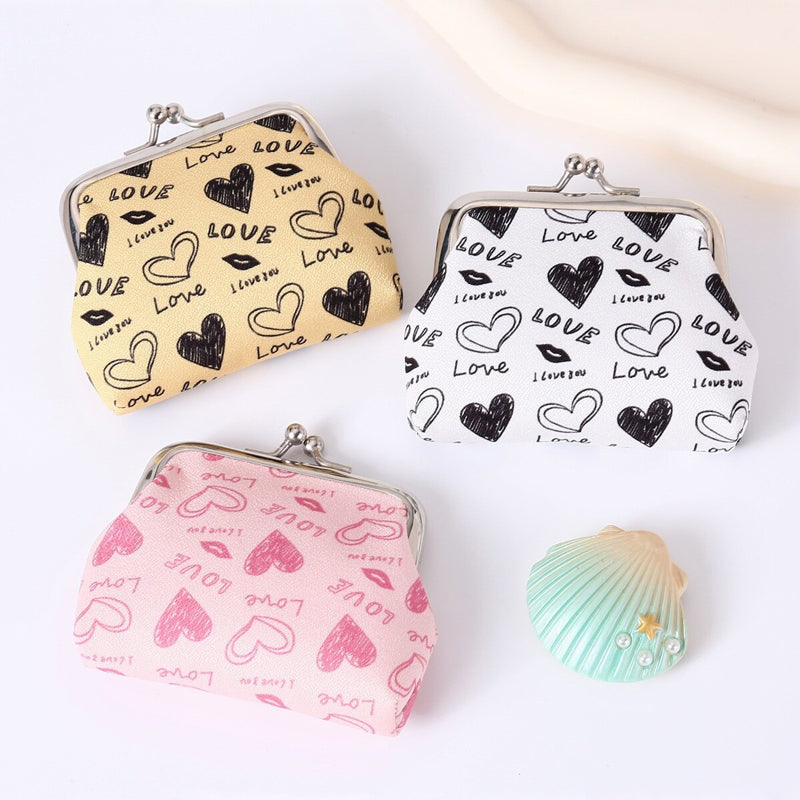 Silueta Corazón con Estampado de Autor Cartera de Piel Premium
