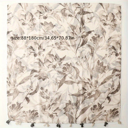 Inspiración Vintage-Foulard de Cachemira con Motivo Botánico