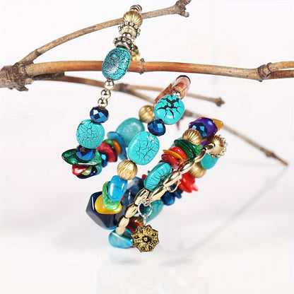 Boho-Brazalete de Perlas Orgánicas